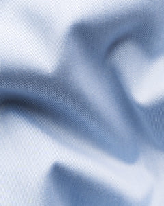 ETON - Sky Blue SLIM FIT Signature Twill Cotton Shirt With Geometric Trim 10001460921