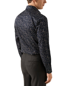 ETON - CONTEMPORARY FIT Floral Signature Twill Shirt in Dark Blue 10001476038