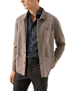 ETON - CONTEMPORARY FIT Floral Signature Twill Shirt in Dark Blue 10001476038
