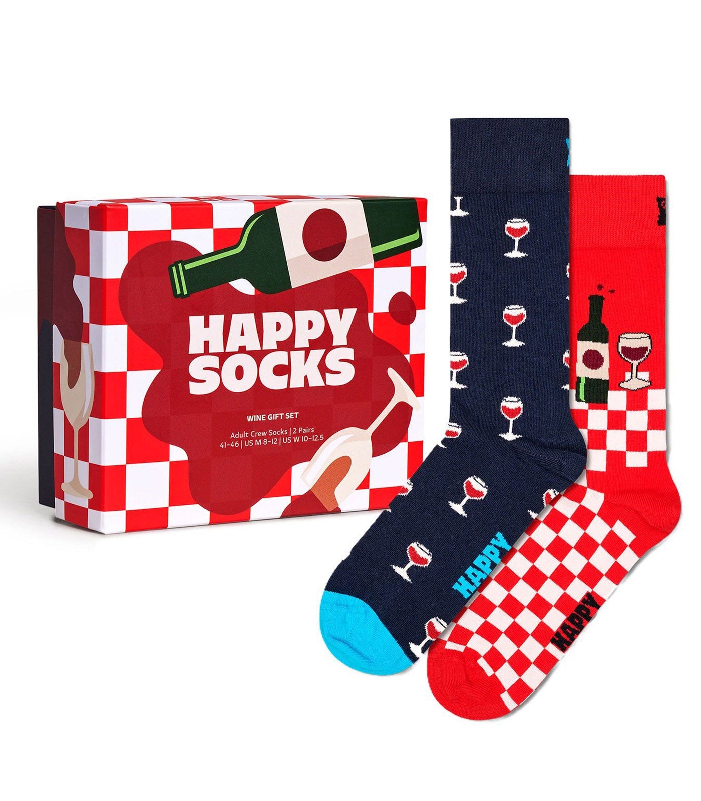 HAPPY SOCKS - 2 Pack Wine Socks Gift Set - P001837