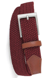 ROBERT CHARLES - 1003 Burgundy Woven Elastic Belt