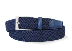 Robert Charles - 1003 Navy Blue Woven Elastic Belt