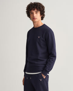 GANT - Dark Evening Blue Original Crew Neck Sweatshirt 2046072 433