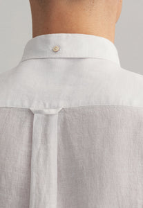 GANT - White Regular Fit Linen Shirt 3012420 110