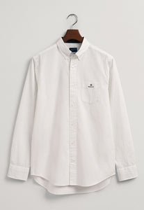 GANT - Eggshell White Regular Fit Micro Print Oxford Shirt 3220049 113
