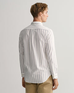 GANT - Regular Fit Striped Oxford Shirt In Eggshell 3230037 113