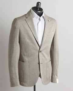 L.B.M. 1911 - Light Brown Slim Fit Stretch Jersey Blazer 35207/2