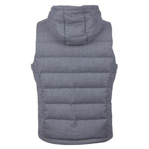 STENSTROMS - Grey Flannel Hooded Vest 4300251998320