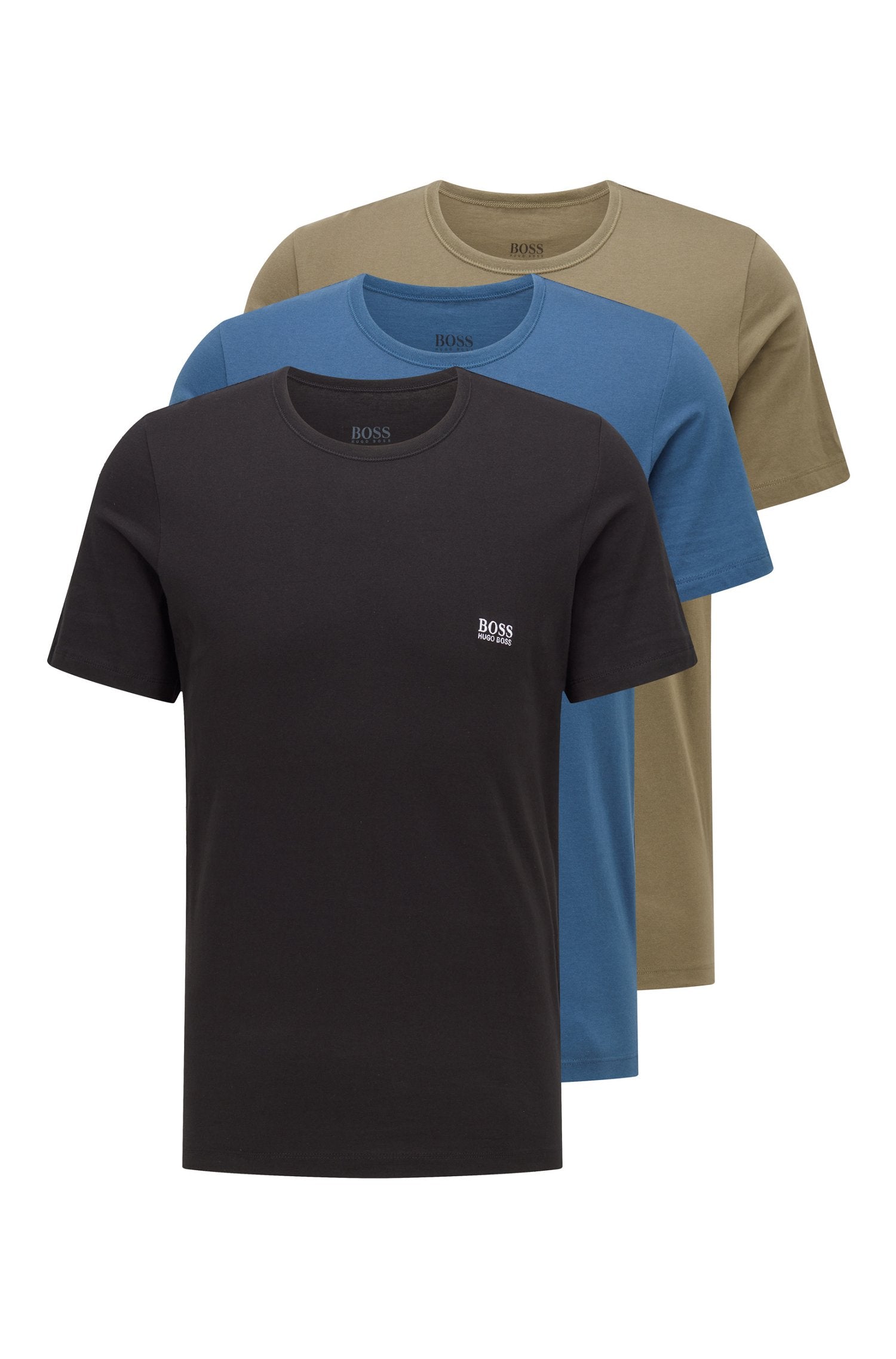 BOSS - 3-Pack Of Boxed Regular-Fit Cotton T-Shirts in Seasonal Colours 50325887 974