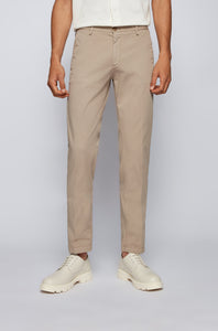 HUGO BOSS -  RICE3-D Beige Slim-fit Chinos in Stretch Cotton 50325936 294
