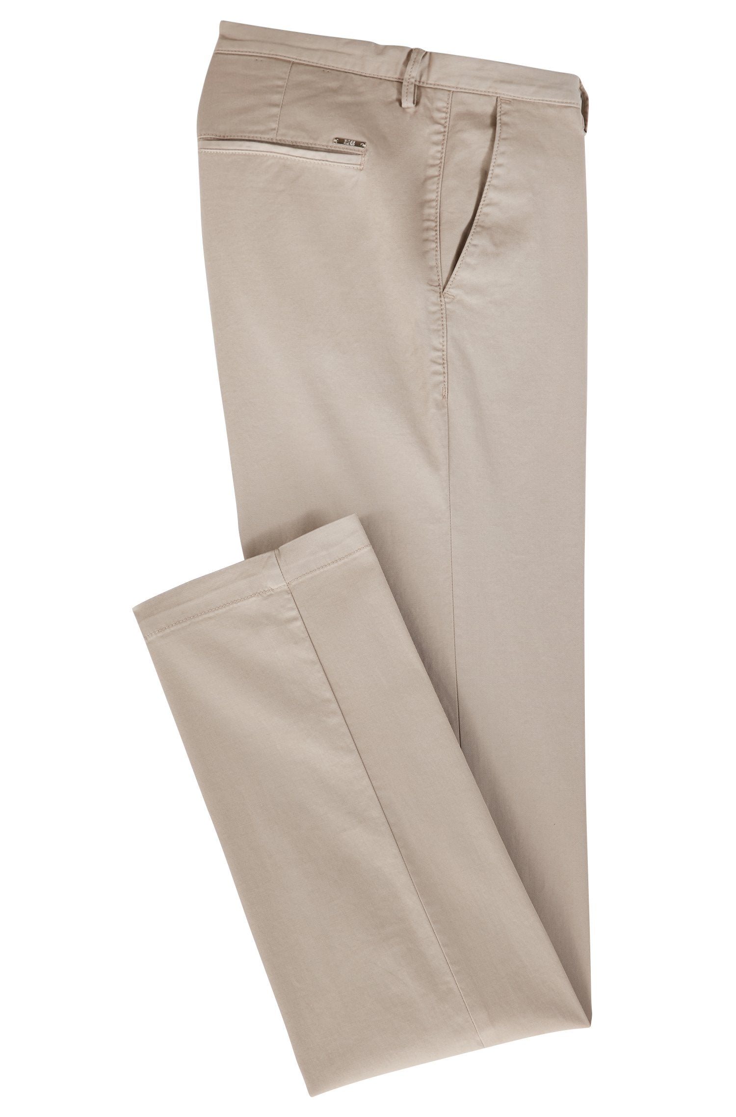 HUGO BOSS -  RICE3-D Beige Slim-fit Chinos in Stretch Cotton 50325936 294