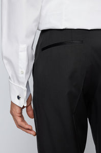 HUGO BOSS - LEDAN_CYL Black Dress Suit Regular Fit Trouser In Virgin Wool 50379911 001