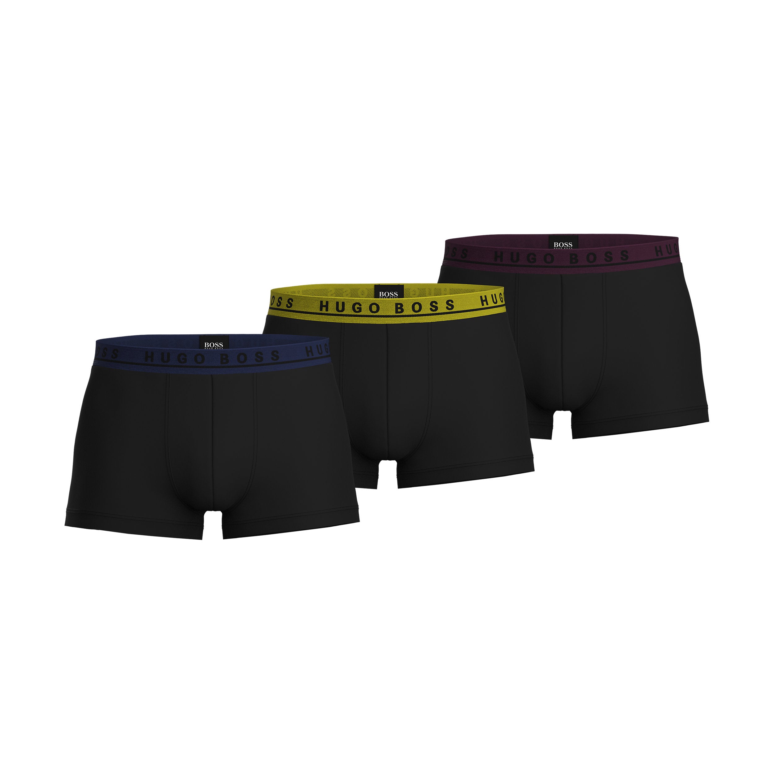 HUGO BOSS - Mixed Colour 3-Pack Of Stretch-Cotton Trunks 50458488 962