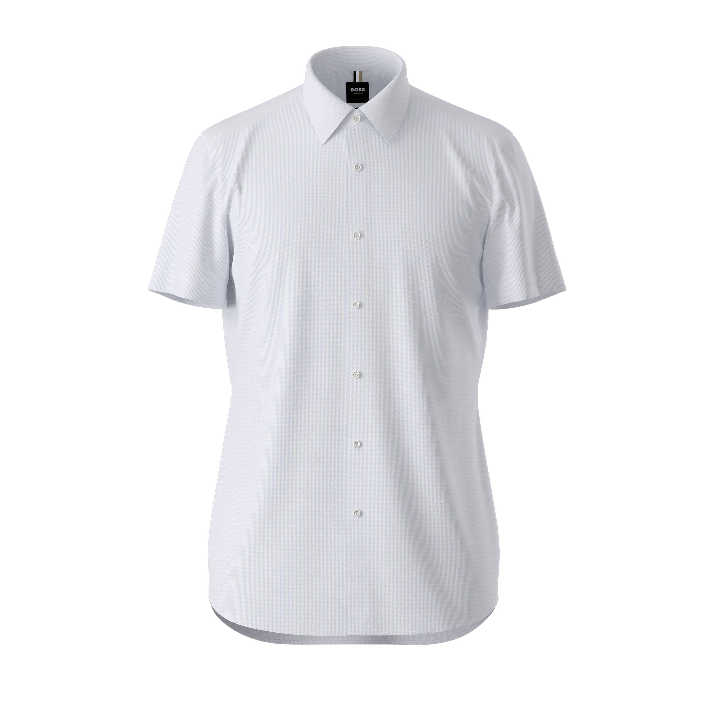 BOSS - T-HAYS-KENT Light Blue Slim Fit Short Sleeve Shirt 50470103 450