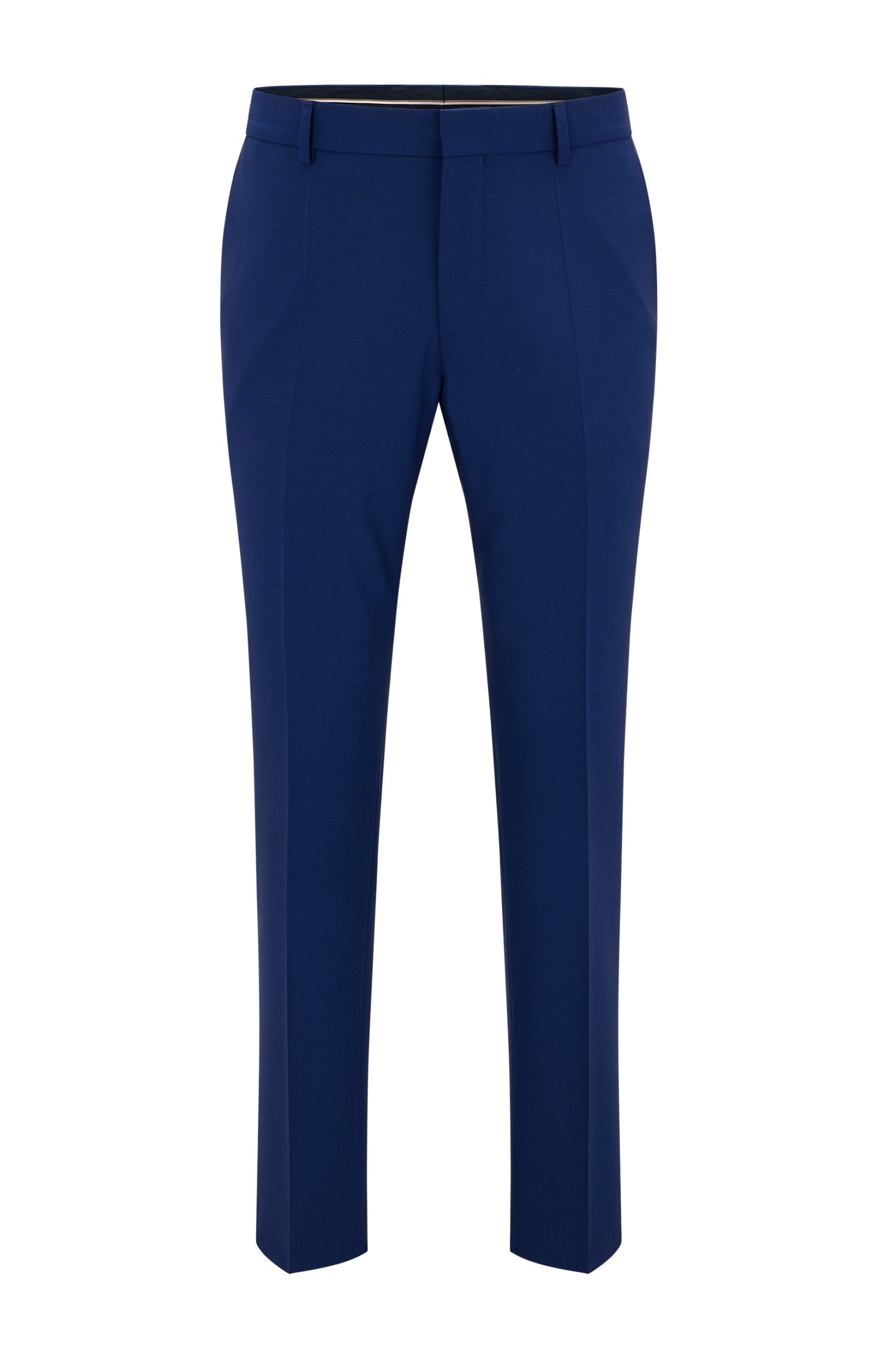 BOSS - H-GENIUS-MM-224 Blue Slim-Fit Suit Trousers In Stretch Virgin Wool 50480009 419