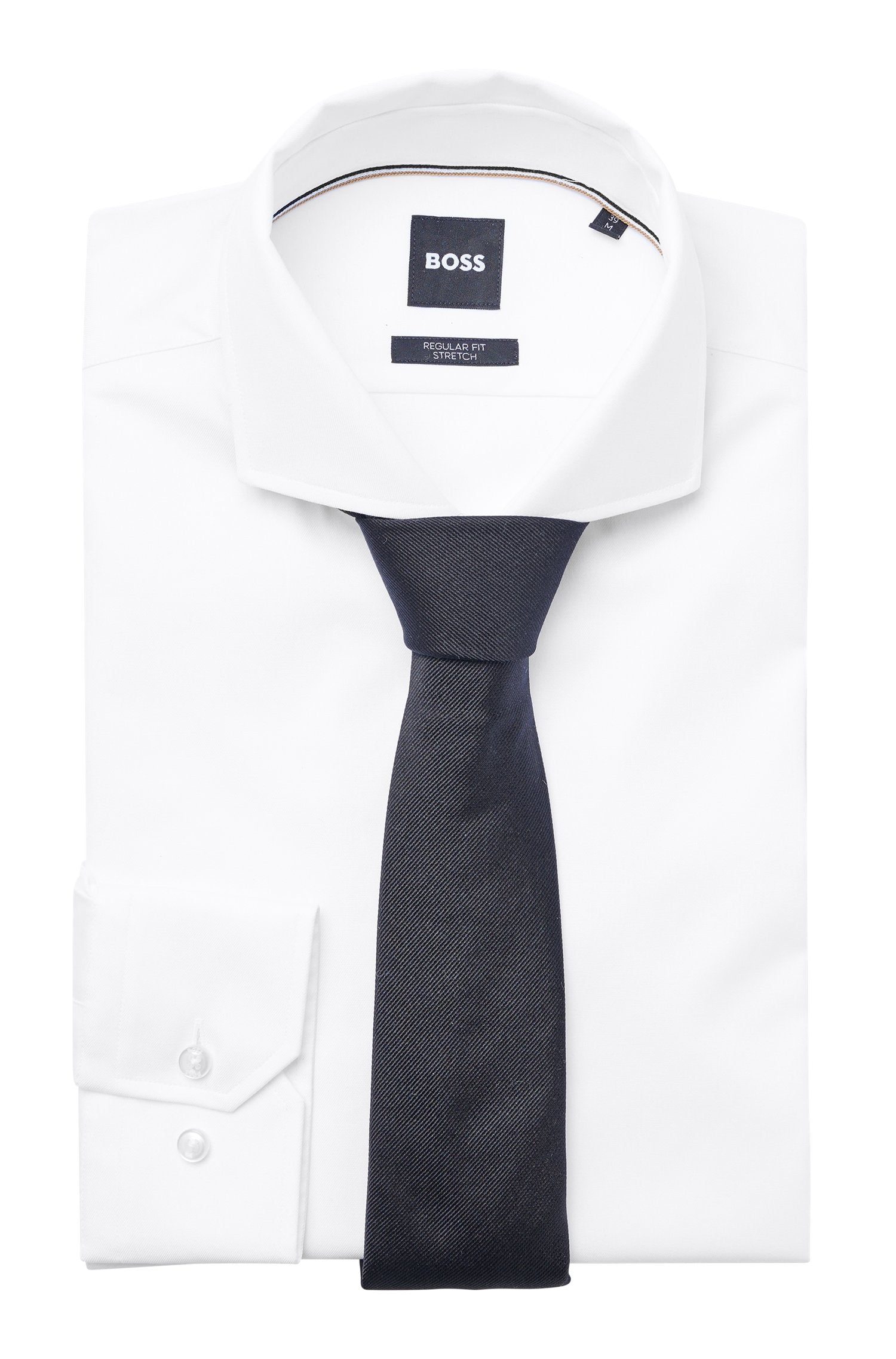 BOSS - 7.5cm Black Formal Tie In Silk Jacquard 50480283 001