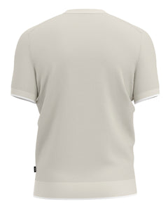 BOSS - GIACCO Open White Linen Blend Knitted T-Shirt 50486728 131