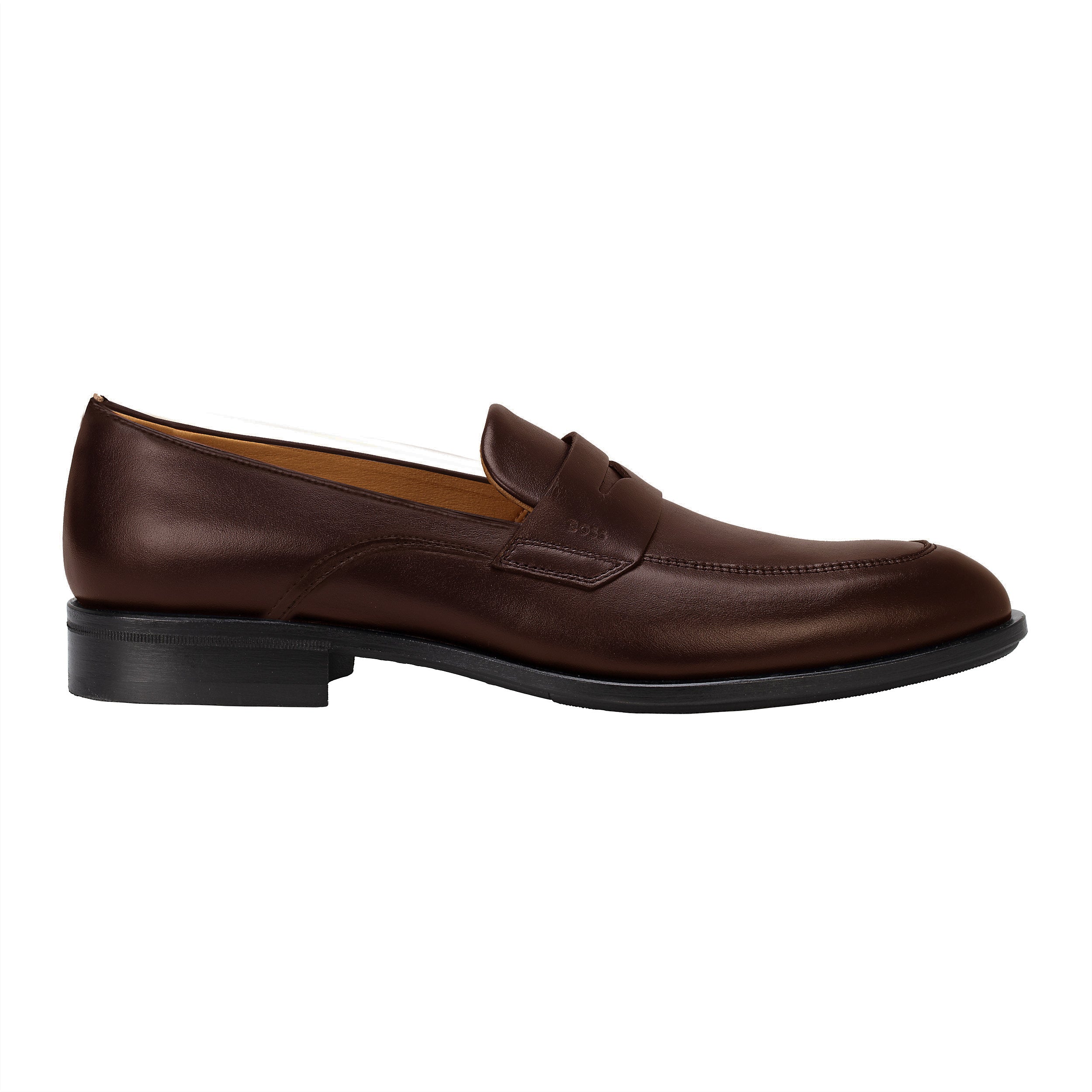 BOSS - COLBY_LOAF_IT Dark Brown Leather Loafers With Embossed Logo & Lightweight Outsole 50487115 201