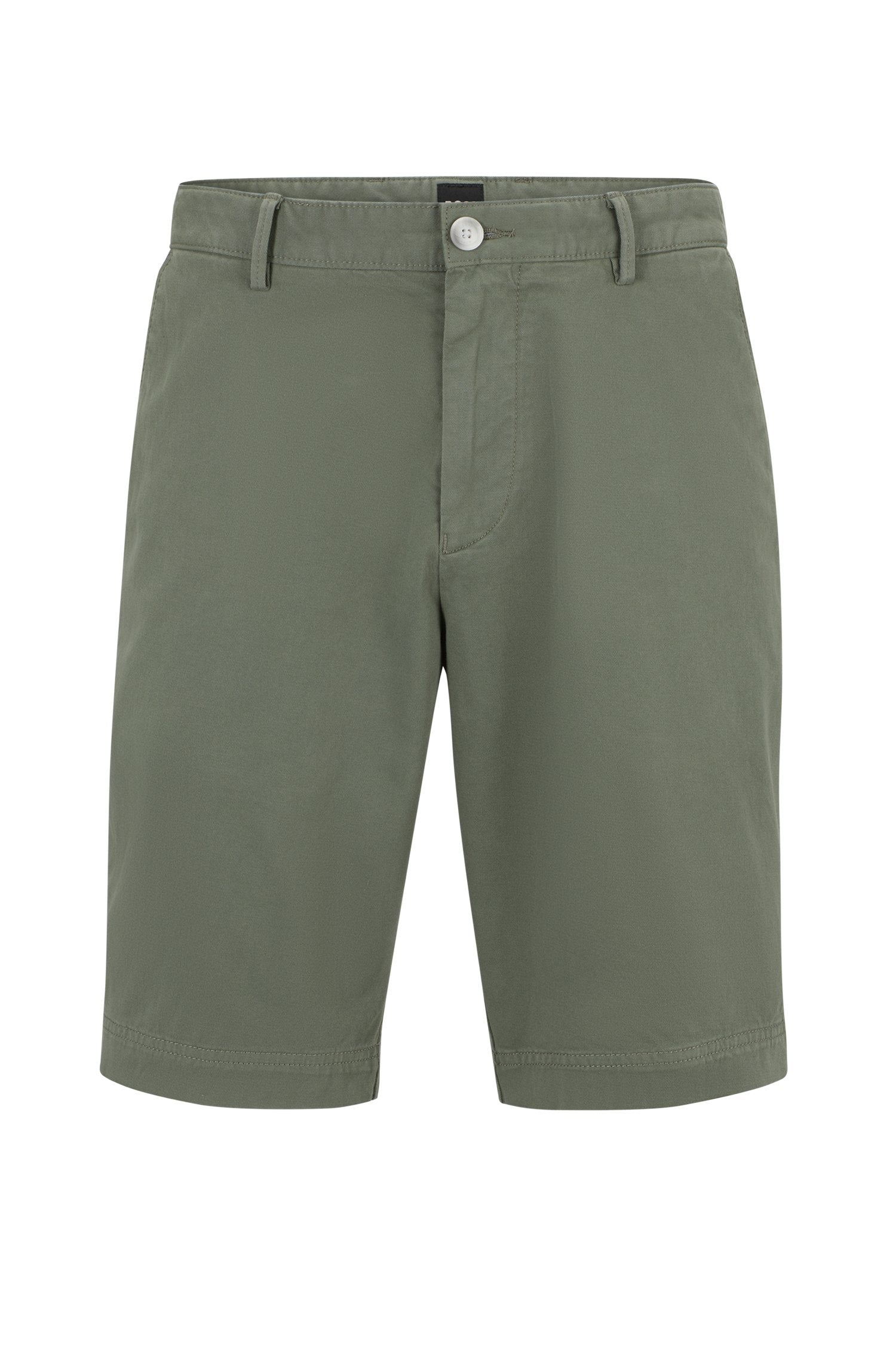 BOSS - SLICE-SHORT Open Green Slim Fit Shorts In Stretch Cotton 50487993 343