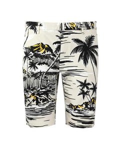 BOSS - SLICE-SHORT2 Open White Shorts With Tropical Cream Print 50488282 132