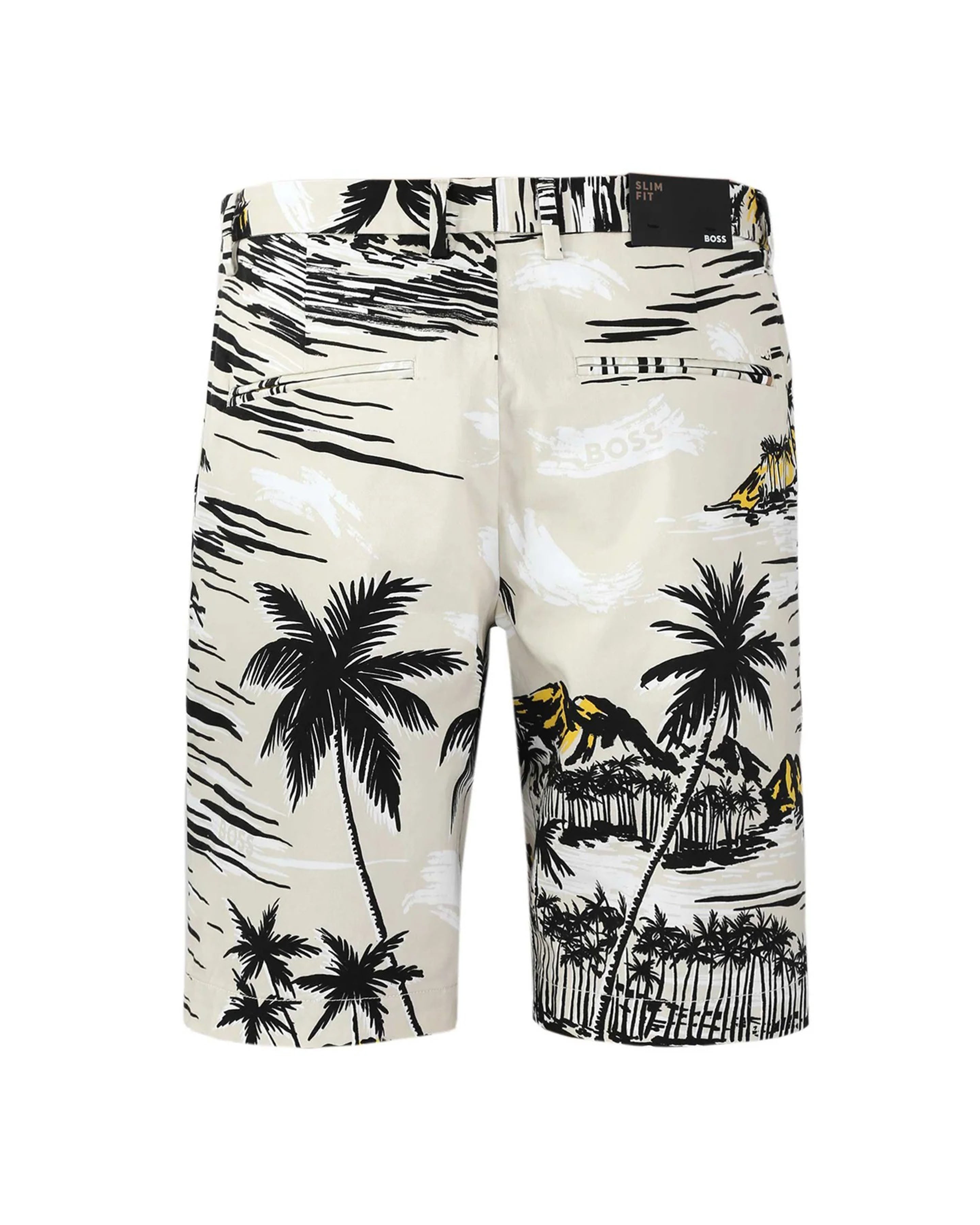 BOSS - SLICE-SHORT2 Open White Shorts With Tropical Cream Print 50488282 132