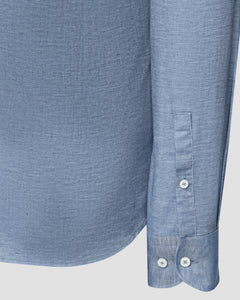 BOSS - C-HAL-KENT-C4-232 Dark Blue Casual Fit Cotton and Linen Shirt 50490426 413