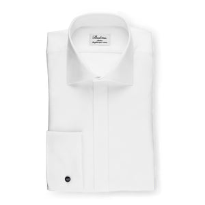 STENSTROMS - White SLIMLINE Evening Dress Shirt With Double Cuffs 7267717001000