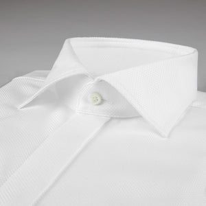 STENSTROMS - White SLIMLINE Evening Dress Shirt With Double Cuffs 7267717001000