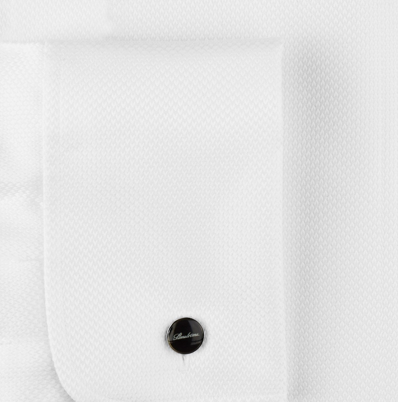 STENSTROMS - White SLIMLINE Evening Dress Shirt With Double Cuffs 7267717001000