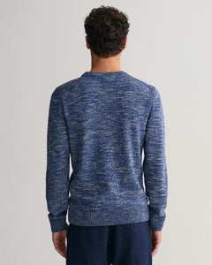 GANT - Twisted Yarn Crew Neck Sweater In Classic Blue 8040156 409