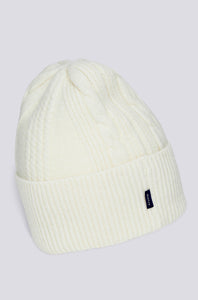 GANT - D2 Cable Knitted Beanie in Cream 9910130 130