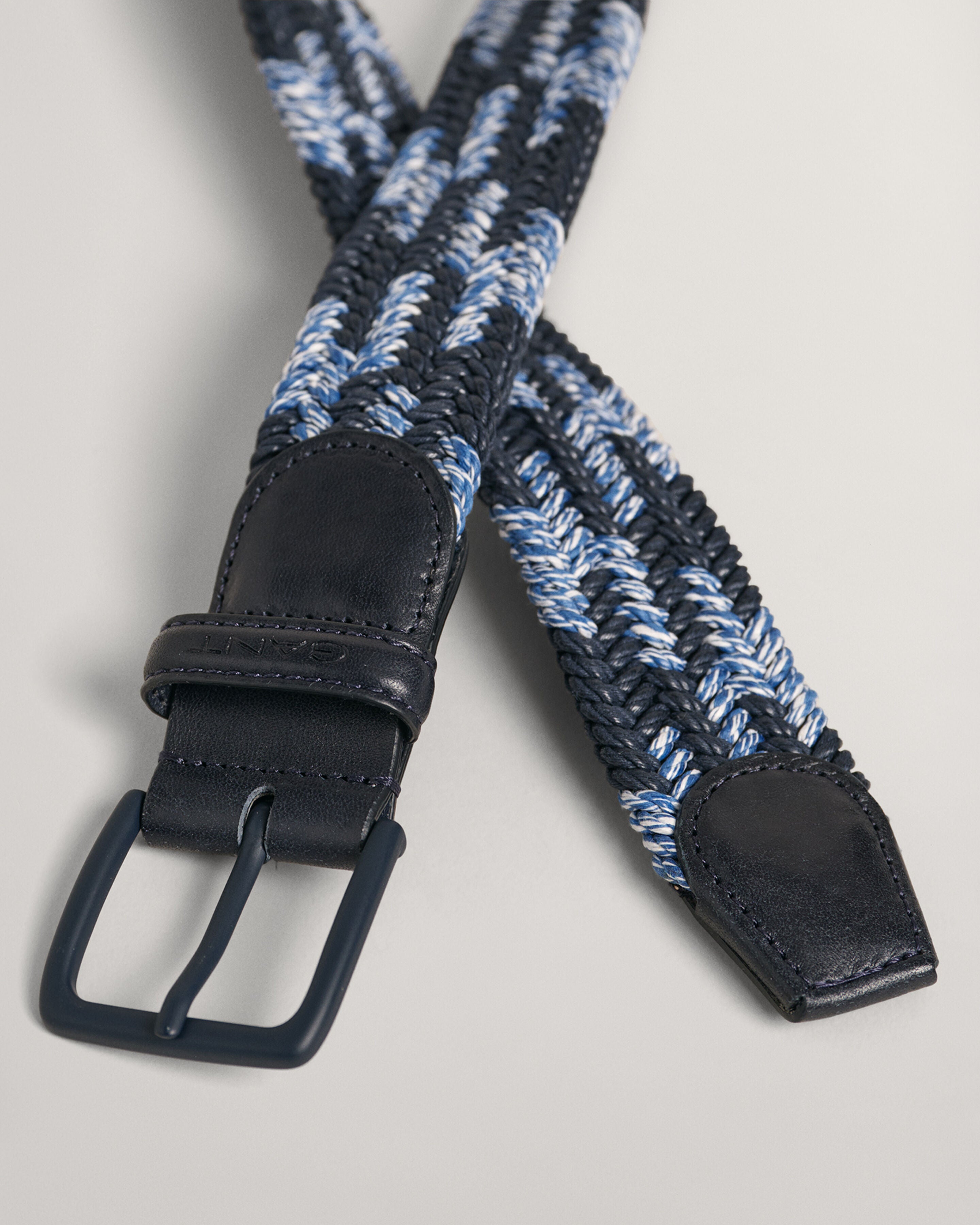 GANT - Contrast Braided Belt in Evening Blue 9940151 433