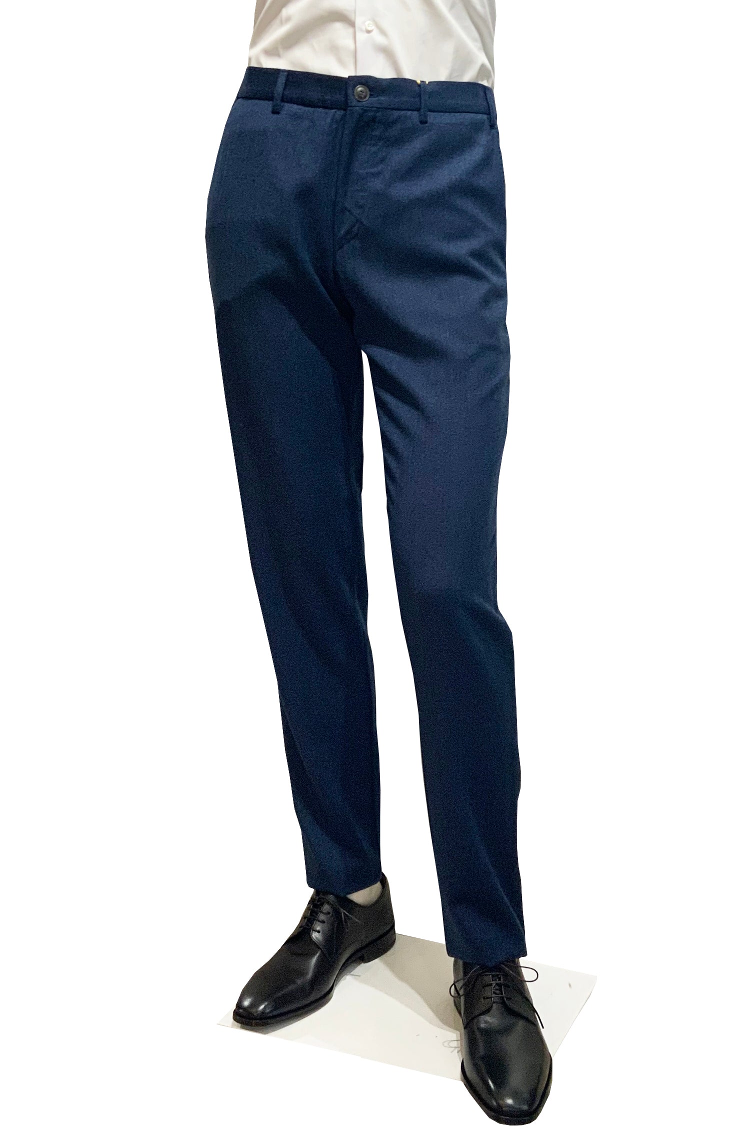 CANALI - Blue Impeccable Wool Smart Casual Trousers V1019-AR03472-301