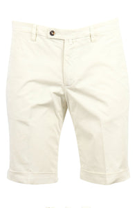 BRIGLIA 1949 - White Stretch Cotton Slim Fit Shorts BG108 323127 120