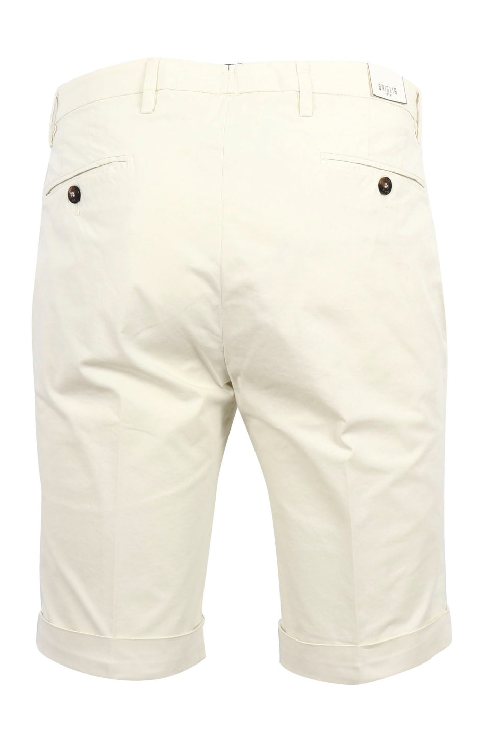 Briglia 1949 - White Stretch Cotton Slim Fit Shorts BG108 322008 150