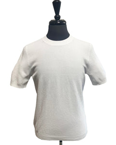 CIRCOLO 1901 - CN3988 Pallino Textured Knitted Round Neck T-Shirt in White