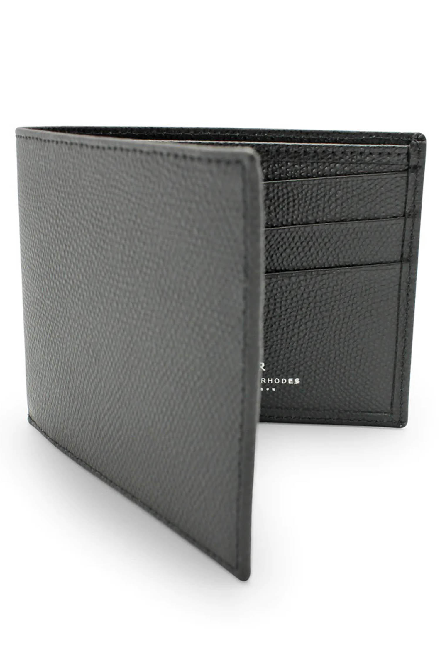 ELLIOT RHODES - COVENT GARDEN Grained Leather Billfold Wallet in Black AC-COV200