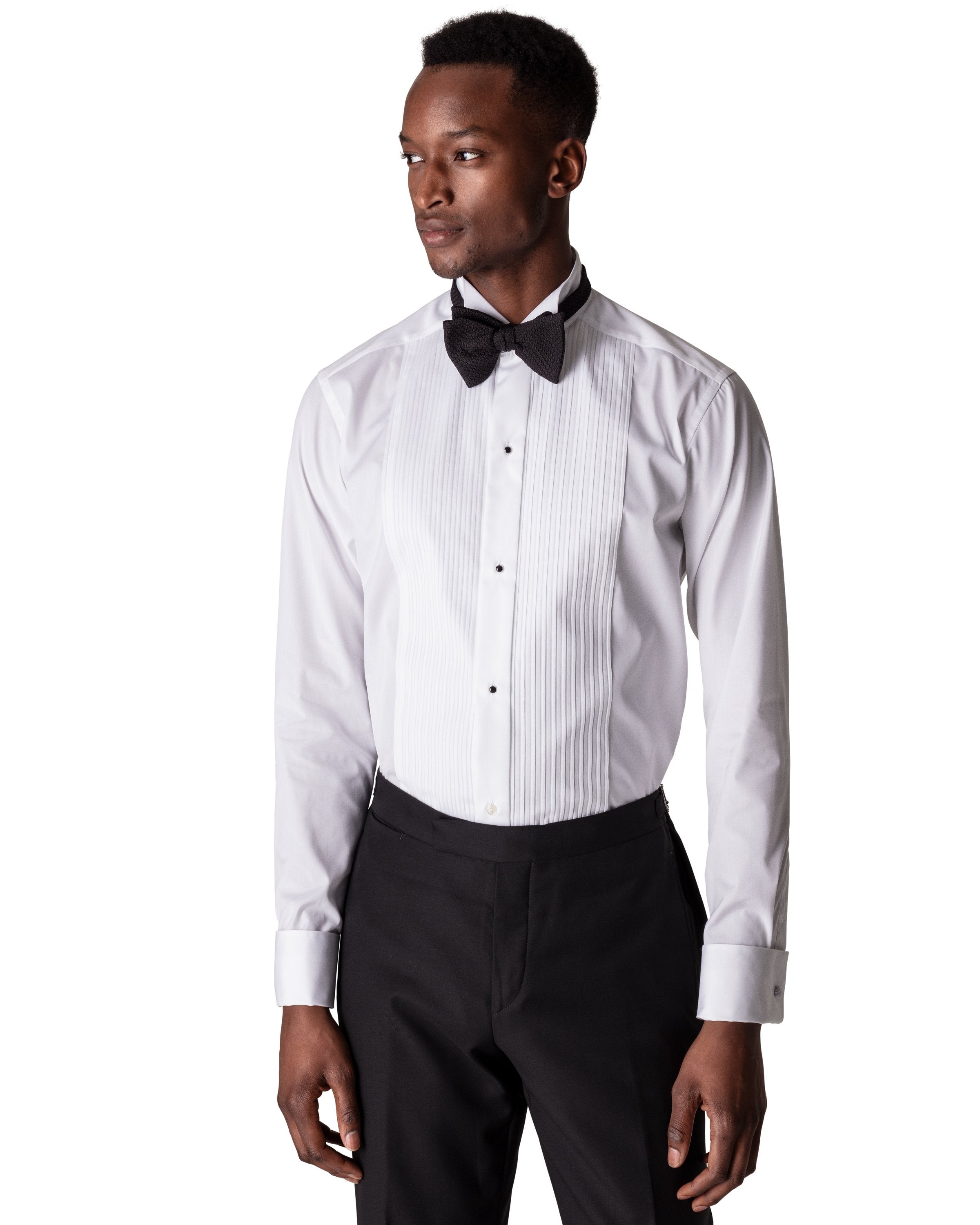 ETON - White Plissé Wing Collar Dress Shirt in CONTEMPORARY FIT 63153331000