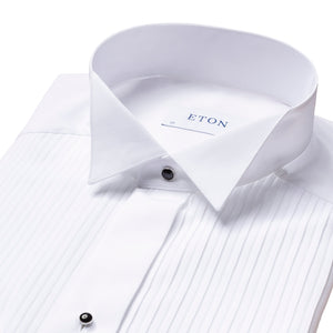 ETON - White Plissé Wing Collar Dress Shirt in SLIM FIT 63153351000