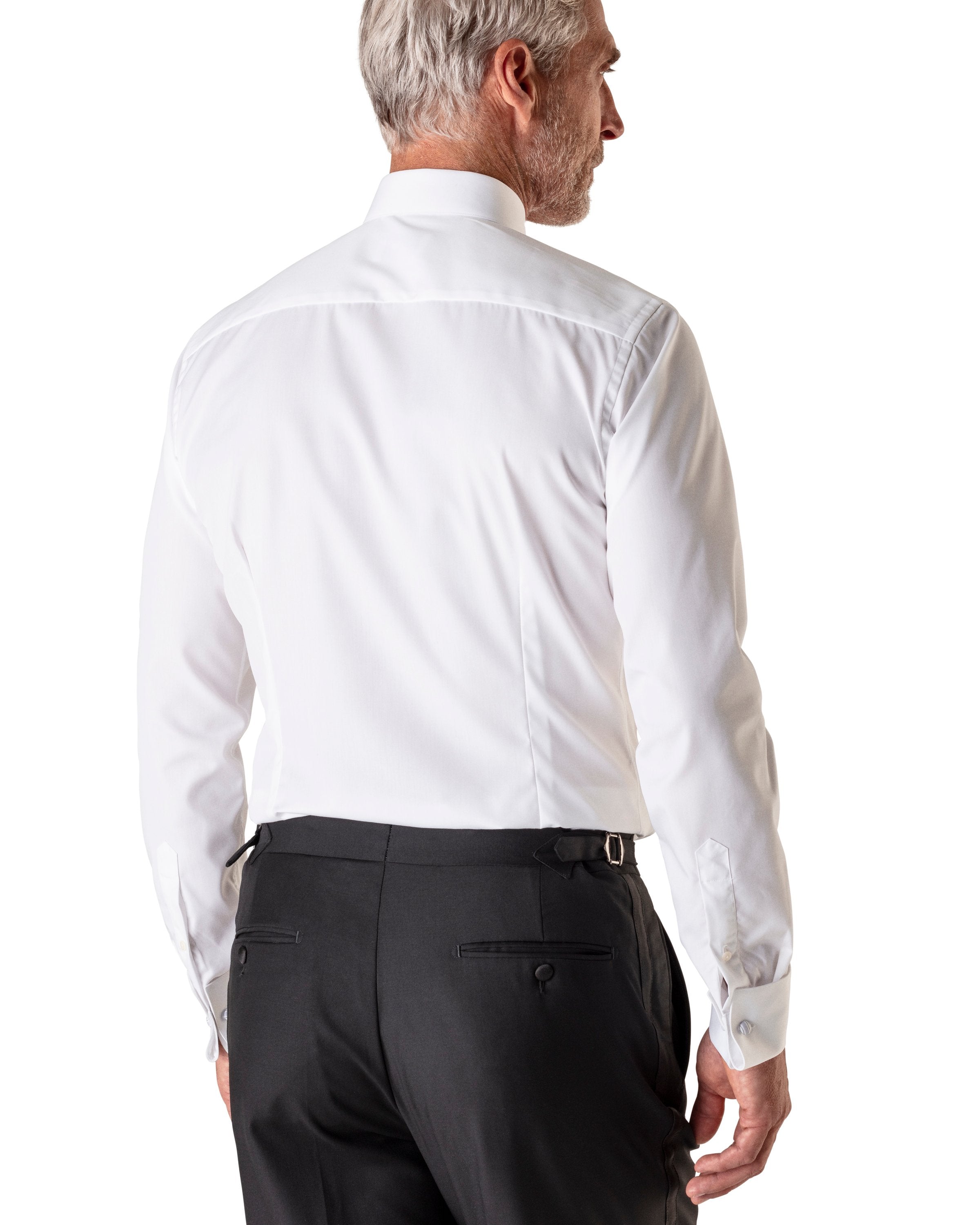 ETON - White Plissé Black Tie Dress Shirt in CONTEMPORARY FIT 63157031000