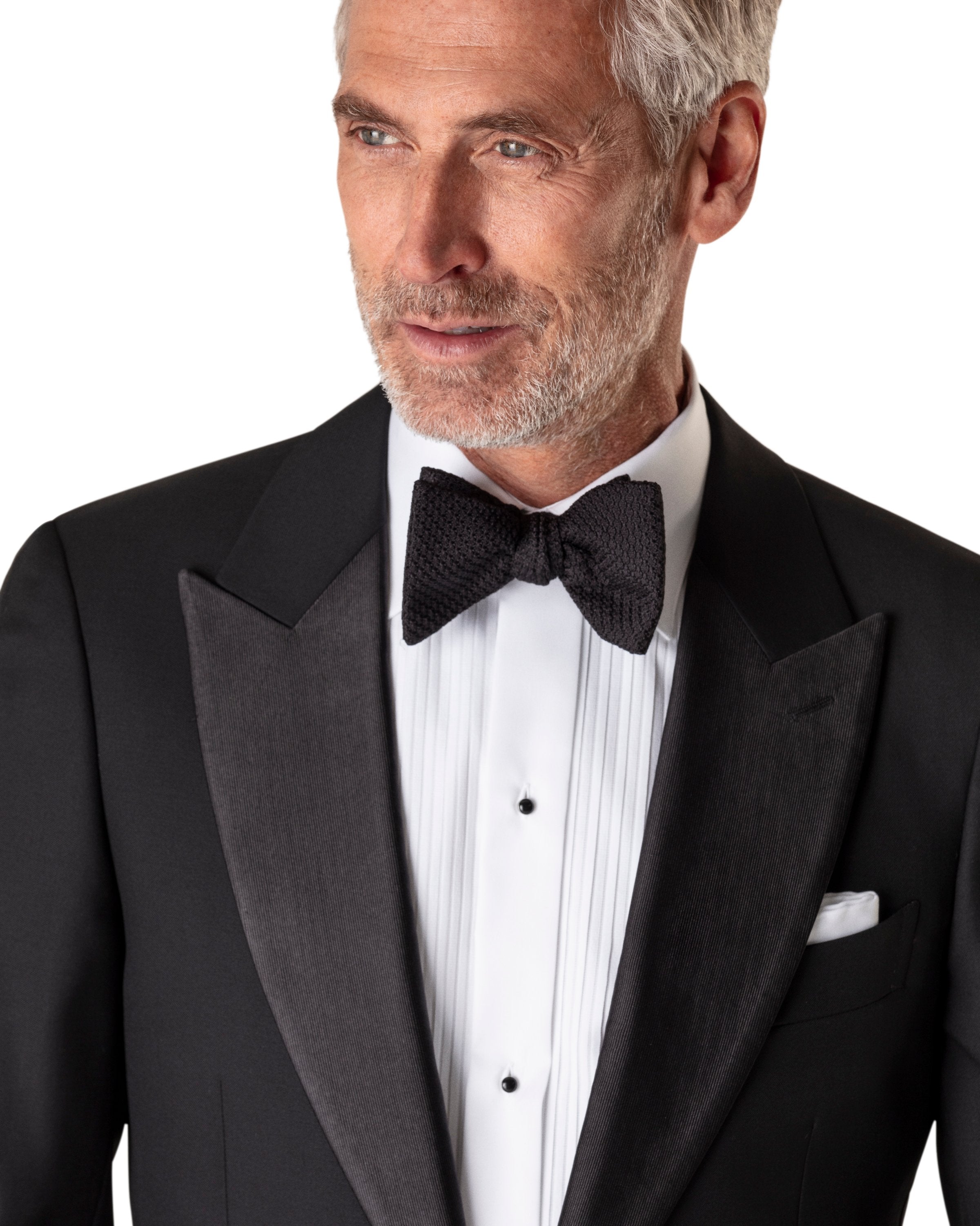 ETON - White Plissé Black Tie Dress Shirt in CONTEMPORARY FIT 63157031000