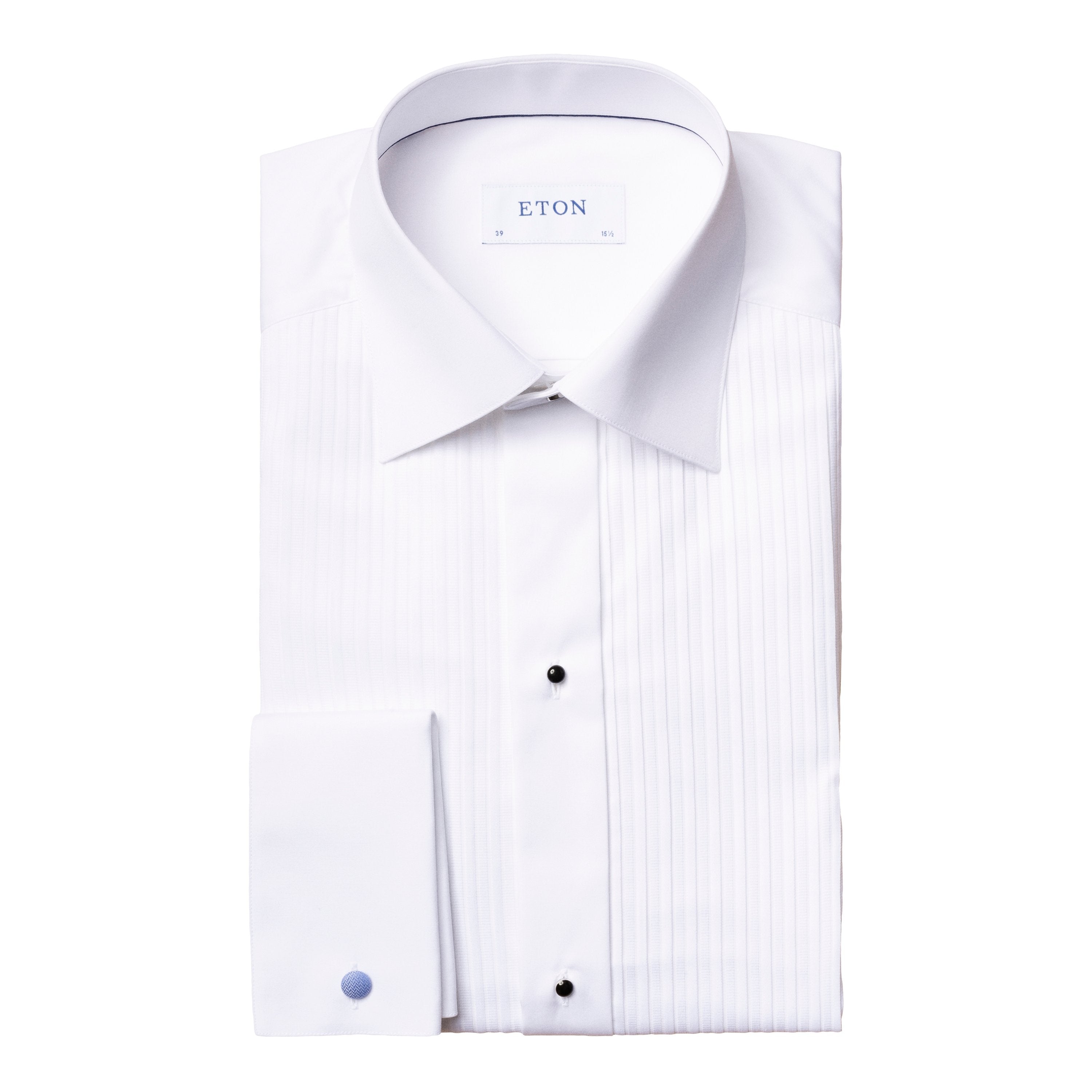 ETON - White Plissé Black Tie Dress Shirt in CONTEMPORARY FIT 63157031000