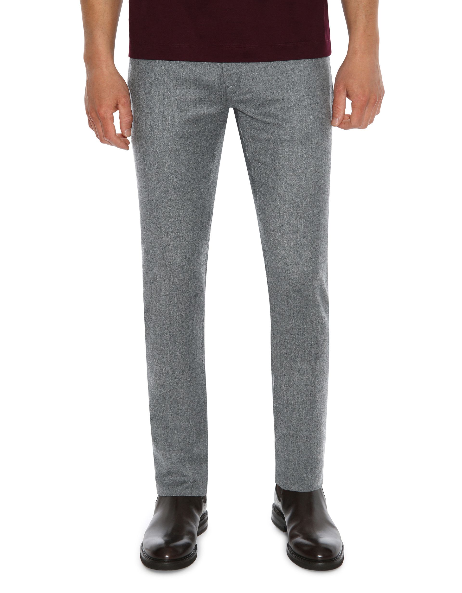 CANALI - Mid Grey Impeccabile Wool Trousers V1019-AR03472-301