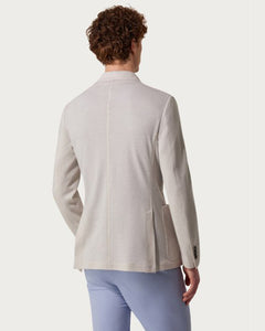 CANALI - Chalk Grey Cotton Blend Jersey Blazer J0147-JJ01974-802