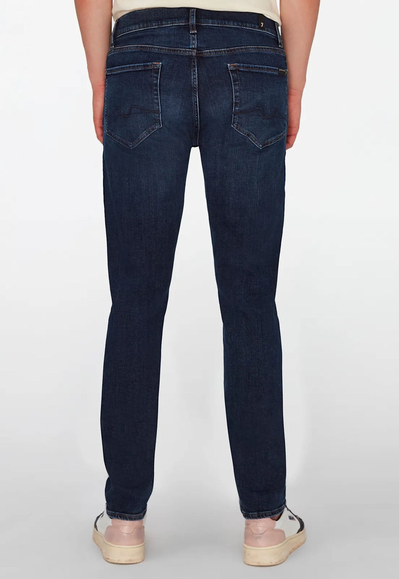 7 FOR ALL MANKIND - SLIMMY Stretch Tek Explorer Dark Blue Washed Jeans JSMSC420TX