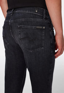 7 FOR ALL MANKIND - SLIMMY TAPERED Stretch Tek Ranger Black Wash Jeans JSMXC340TR