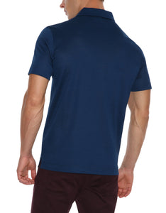 CANALI - Blue Cotton Pique Polo Shirt T0238-MJ01275-310