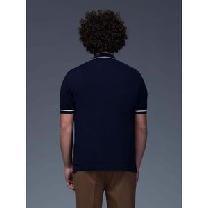 CIRCOLO 1901 - CN3558 Short Sleeve Knitted Shirt in Navy Blue