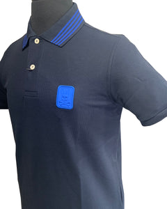 PSYCHO BUNNY - SHANE Fashion Polo Shirt In Navy Blue B604X1PC NVY
