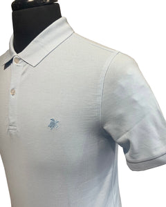 VILEBREQUIN - Light Azzurro Blue PIQUET Cotton SLIM FITTING Polo Shirt VBMSW0087-825